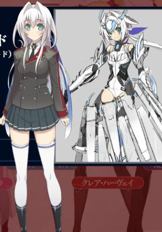 银色长发,蓝瞳人物简介:艾米璐·克洛斯佛德是《hundred百武装战记》